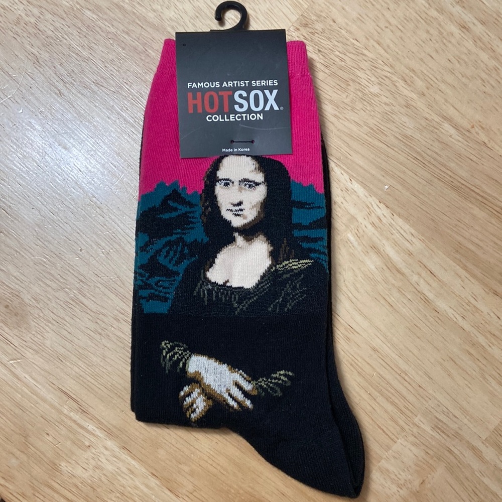 HOT SOX Mona Lisa Famous Artist Series. NWT